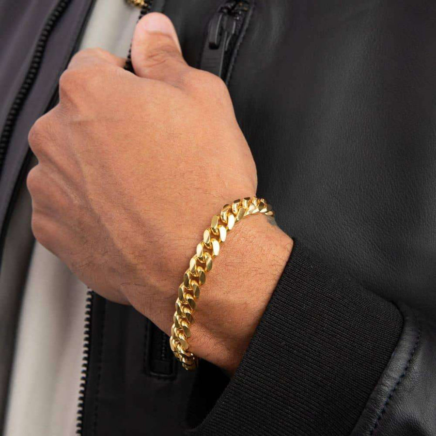 Cuban BRAVE Men's Bracelet - SophiaJewels · worn