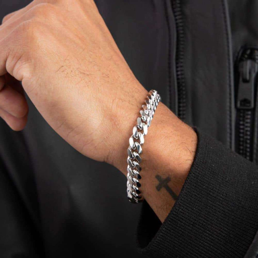 Cuban BRAVE Men's Bracelet - SophiaJewels · worn