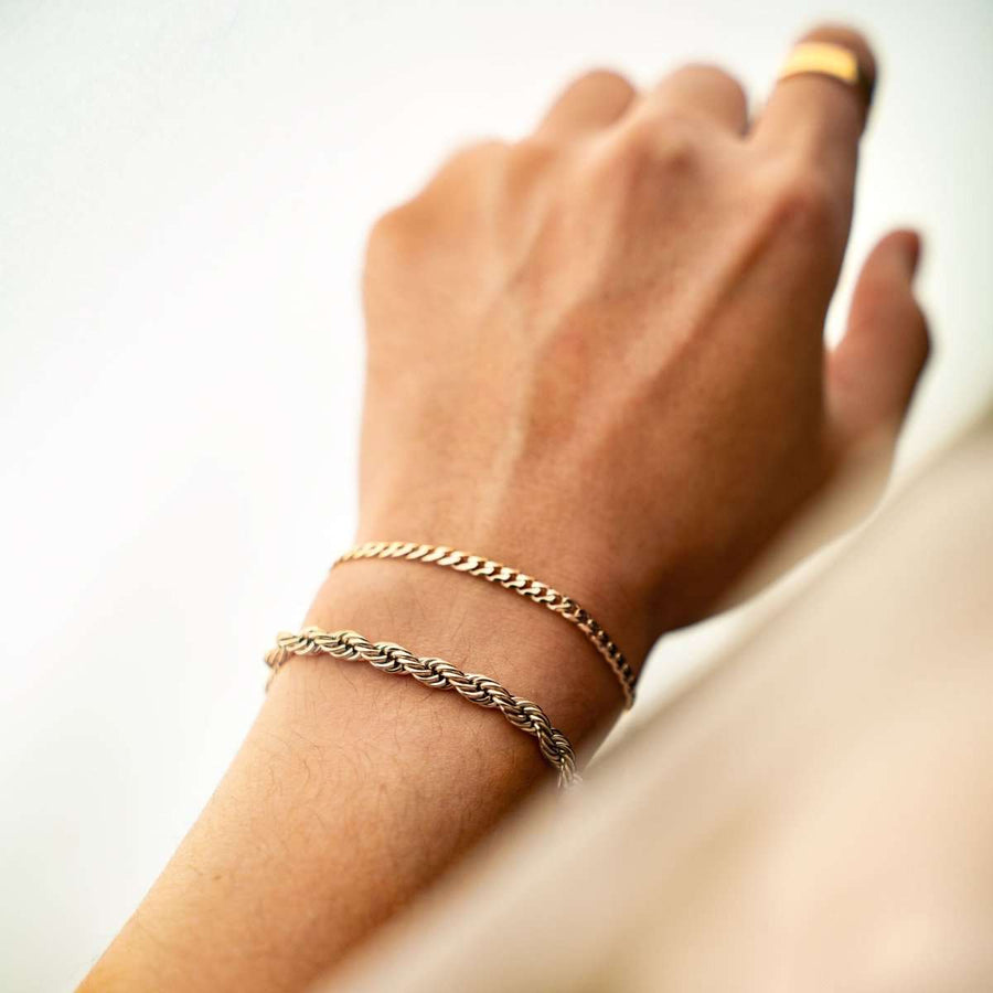 Cuban BRAVE Men's Bracelet - SophiaJewels · worn
