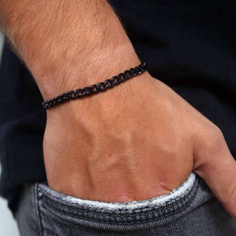 Cuban BRAVE Men's Bracelet - SophiaJewels · worn