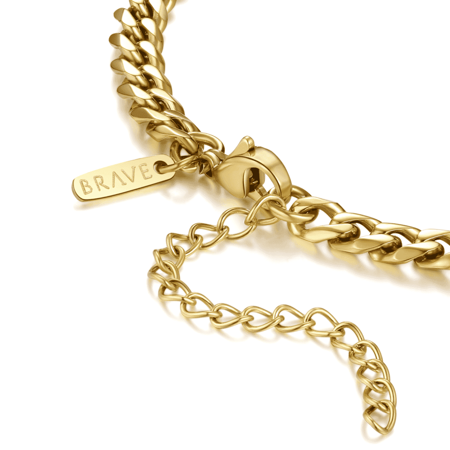 Cuban BRAVE Men's Necklace - SophiaJewels · worn