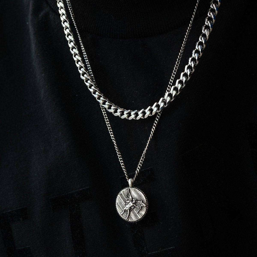 Cuban BRAVE Men's Necklace - SophiaJewels · worn