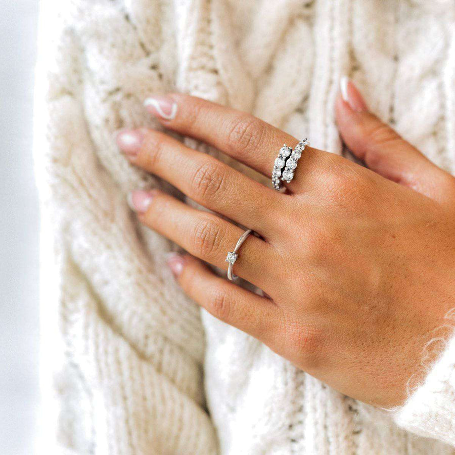Curly Zirconia Ring - SophiaJewels · worn