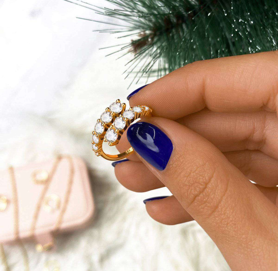 Curly Zirconia Ring - SophiaJewels · worn