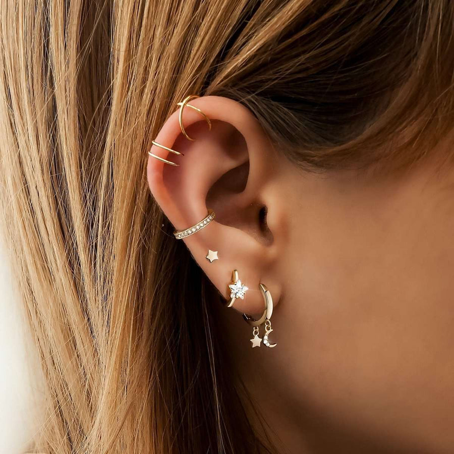 Delta Hoop Earrings - SophiaJewels · worn