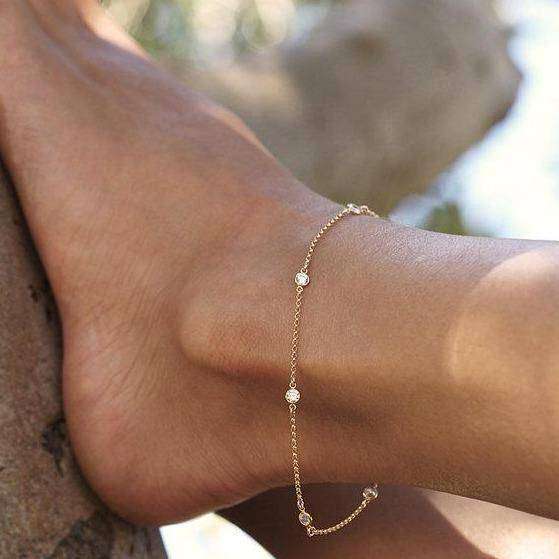 Diamonds Anklet - SophiaJewels · worn
