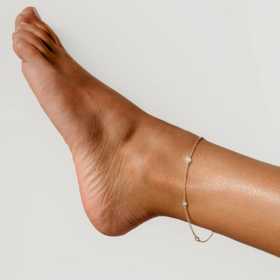 Diamonds Anklet - SophiaJewels · worn