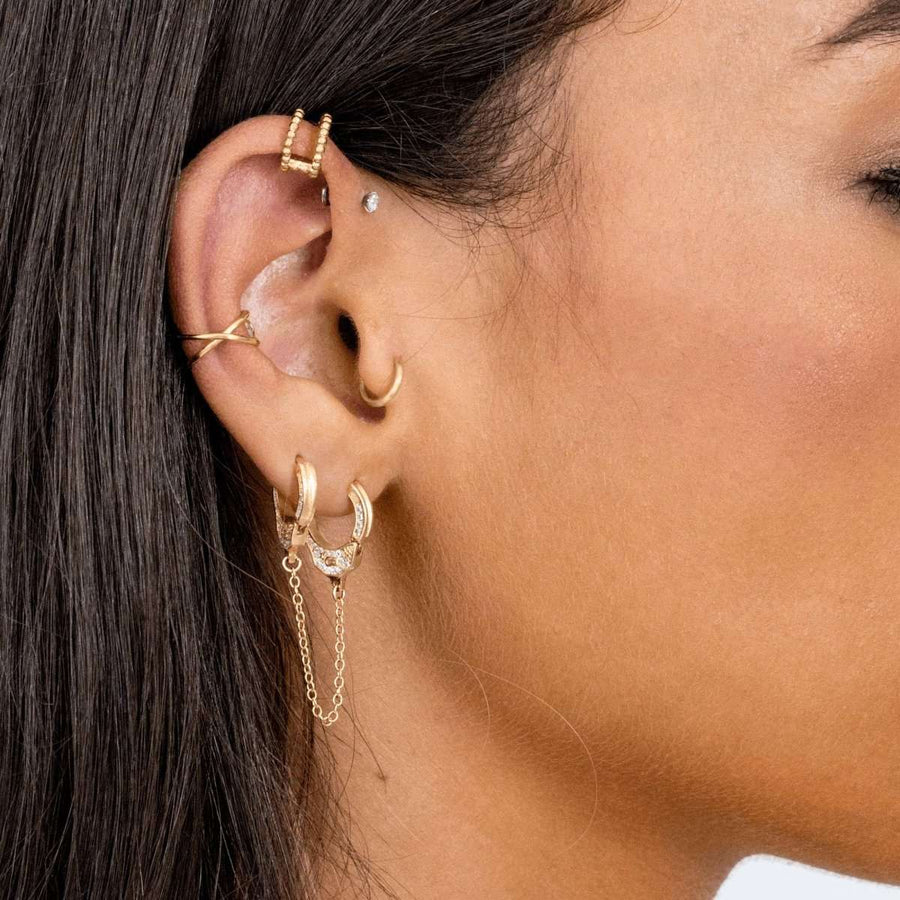 Ear Cuff - U Earrings - SophiaJewels · worn