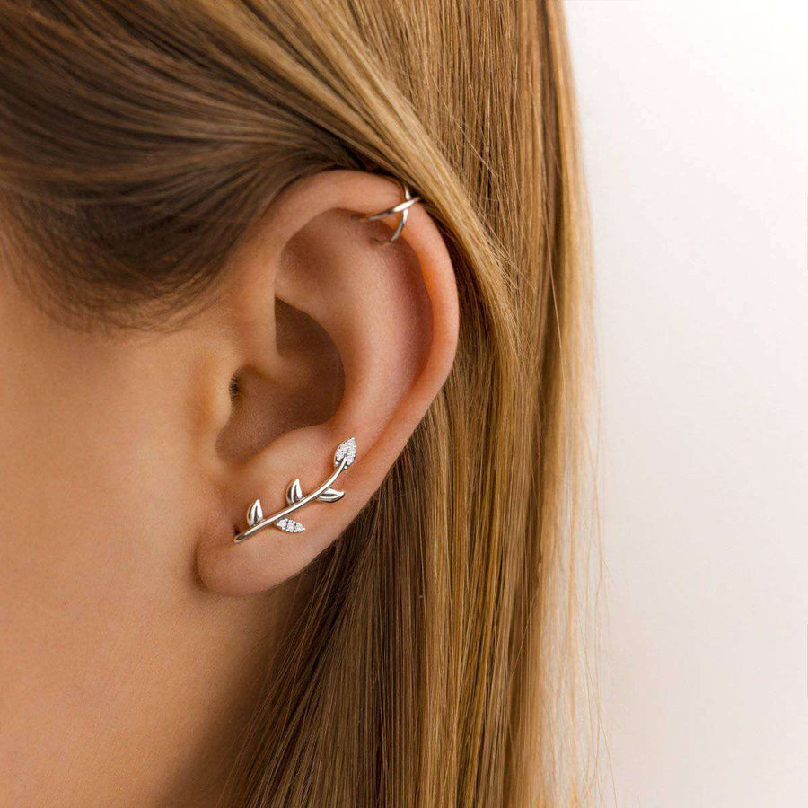 Ear Cuff - U Earrings - SophiaJewels · worn