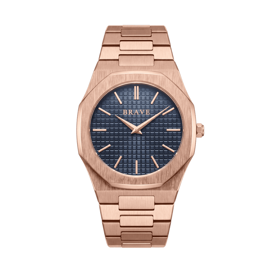 Empire ~ Rose Gold-Blue Watch BRAVE - SophiaJewels