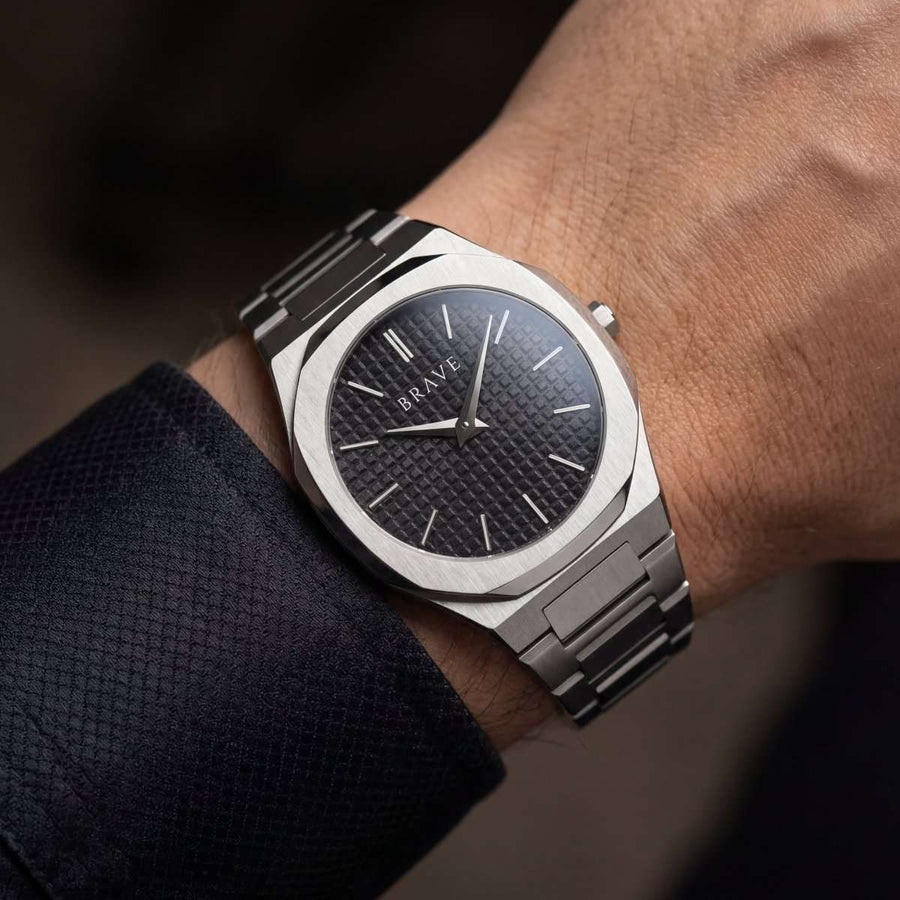 Empire ~ Silver-Black Watch BRAVE - SophiaJewels · worn