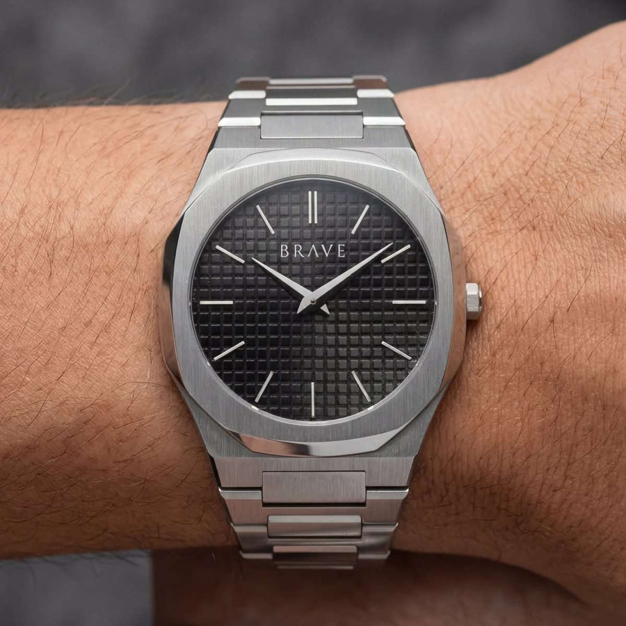 Empire ~ Silver-Black Watch BRAVE - SophiaJewels · worn