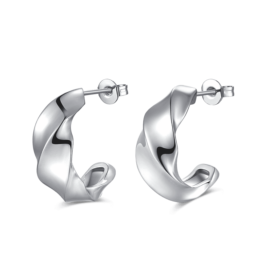Half Ring Undulation Earrings - SophiaJewels