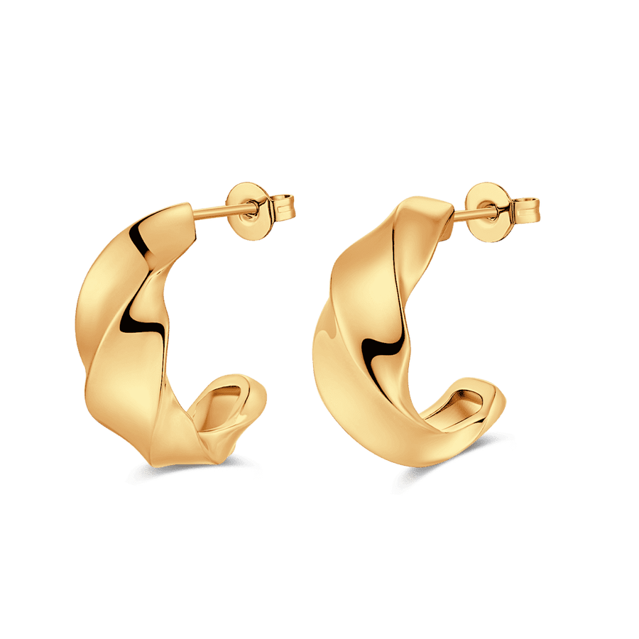 Half Ring Undulation Earrings - SophiaJewels