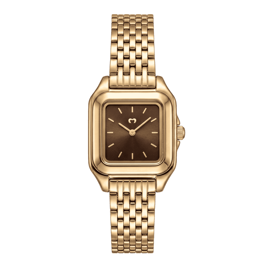 Hampton Watch ~ Gold-Brown - SophiaJewels