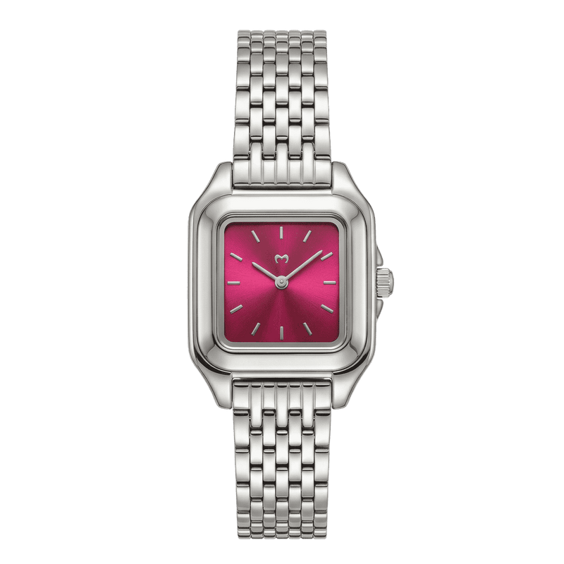 Hampton Watch ~ Silver-Garnet