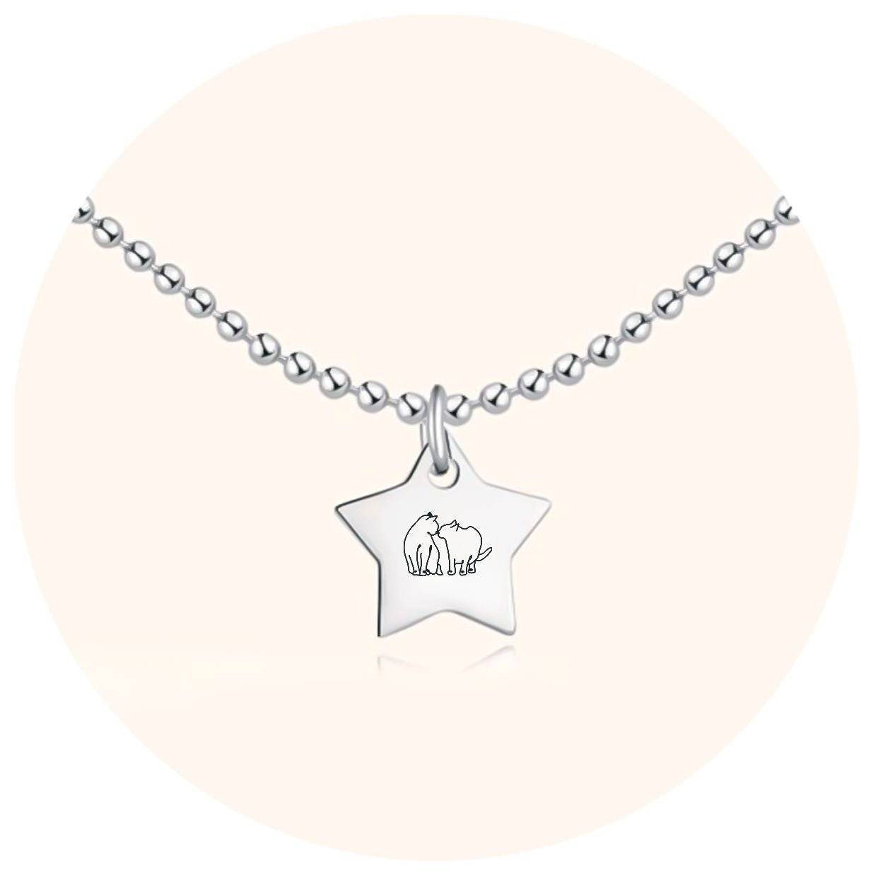 Five Star Necklace  - Personalised - SophiaJewels
