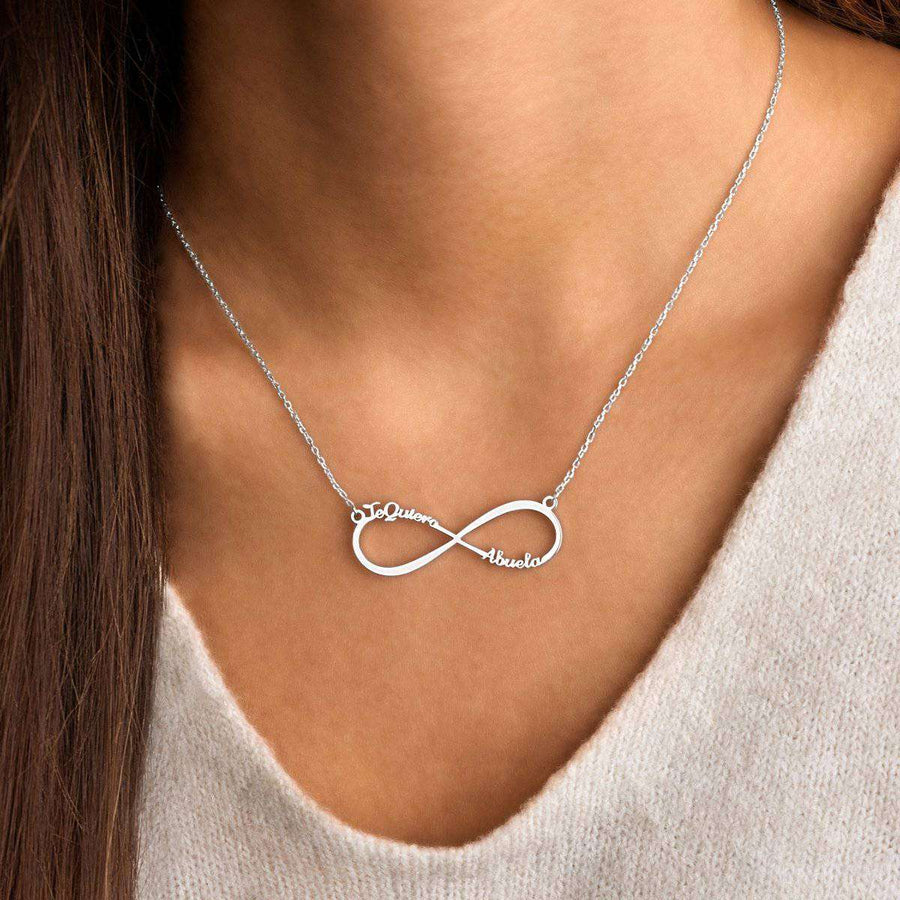 Infinite Necklace - Personalised - SophiaJewels · worn