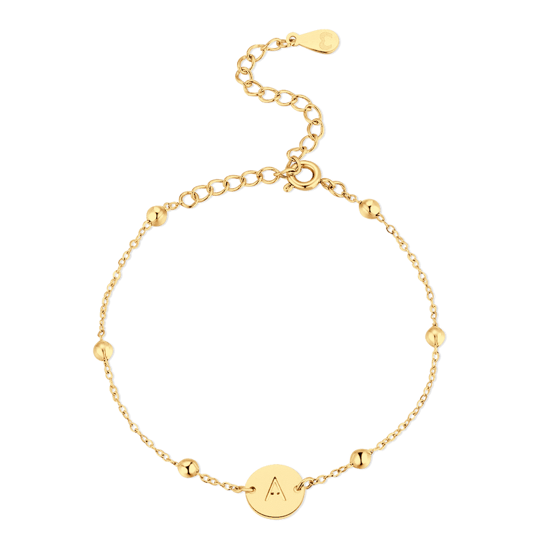 Initial Circle Bracelet