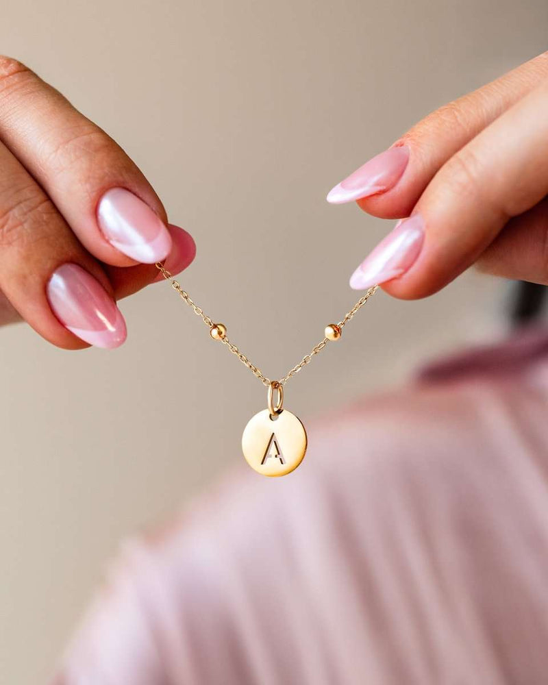 Initial Circle Necklace