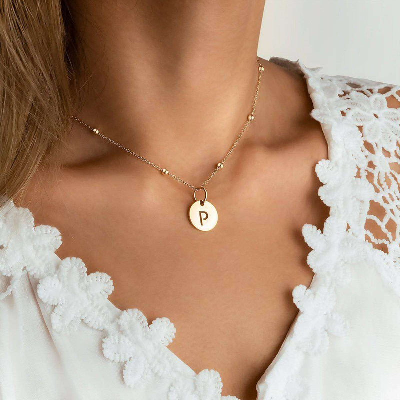 Initial Circle Necklace