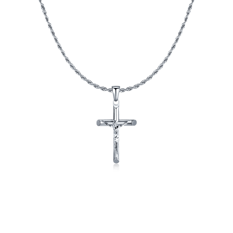 Jesus Christ Cross BRAVE Men's Necklace