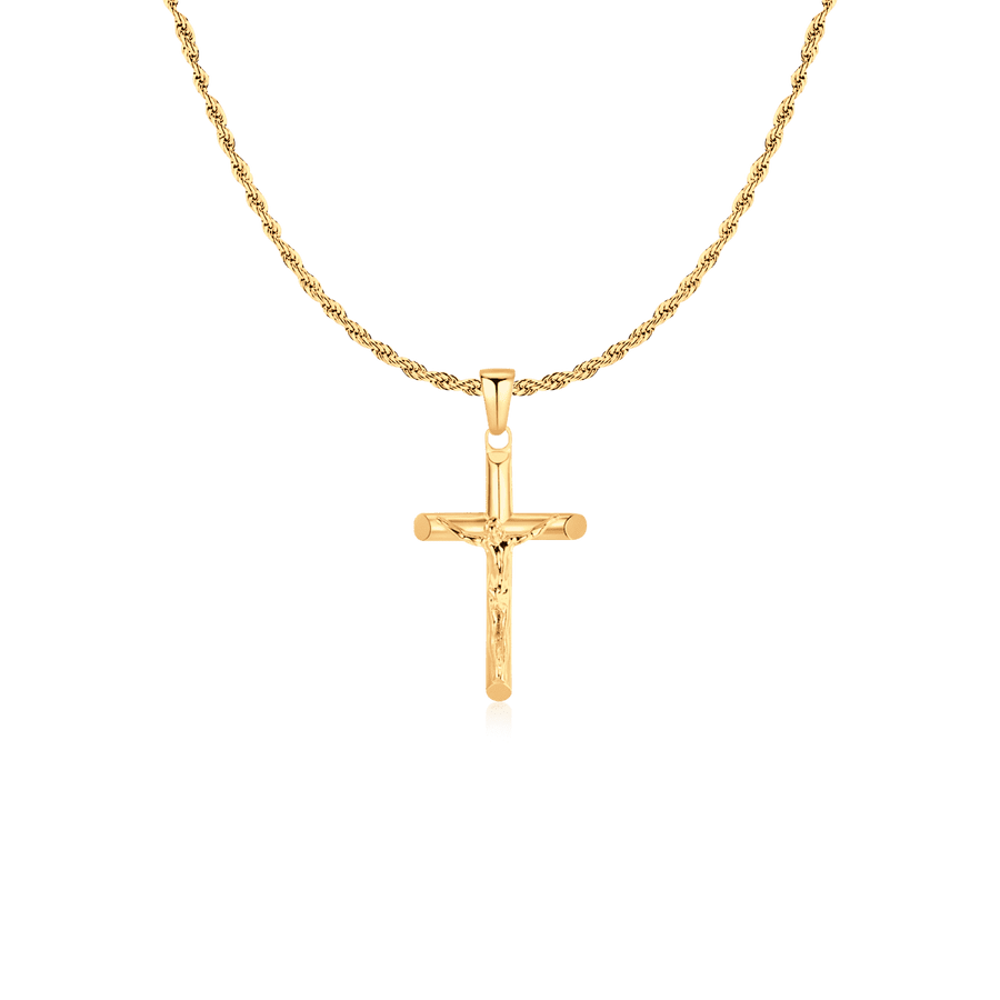 Jesus Christ Cross BRAVE Men's Necklace - SophiaJewels