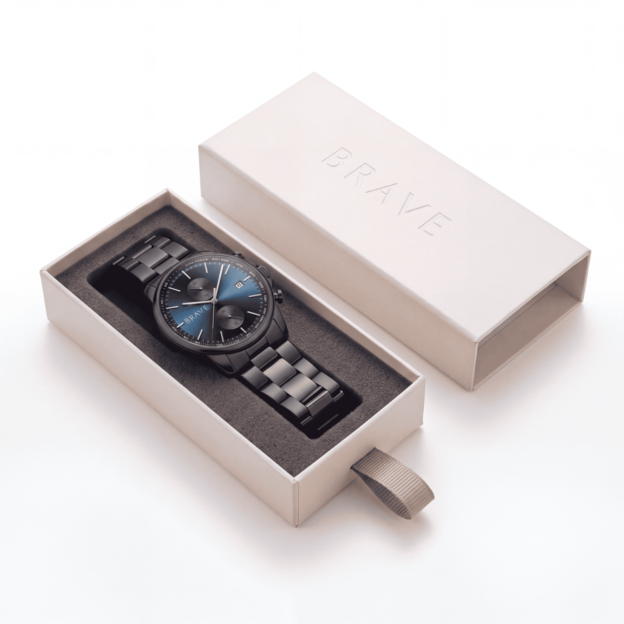 Monarch ~ Black-Dark Blue Watch BRAVE