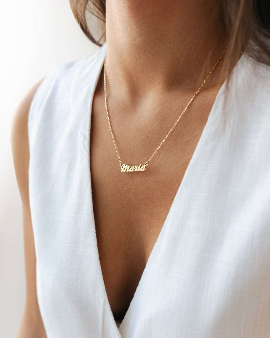 Name Necklace - Personalised - SophiaJewels · worn