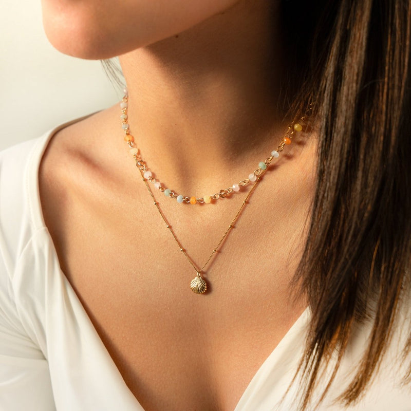 (Pack 2) Seashell + Canary Necklace - SophiaJewels