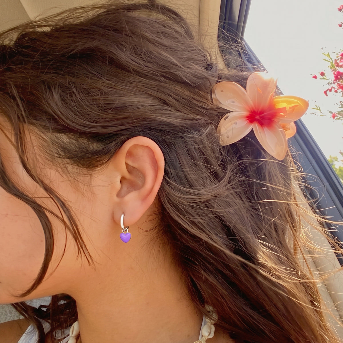 Heart Ring Hoop Earrings