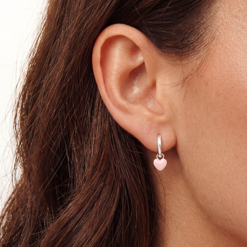 Heart Ring Hoop Earrings