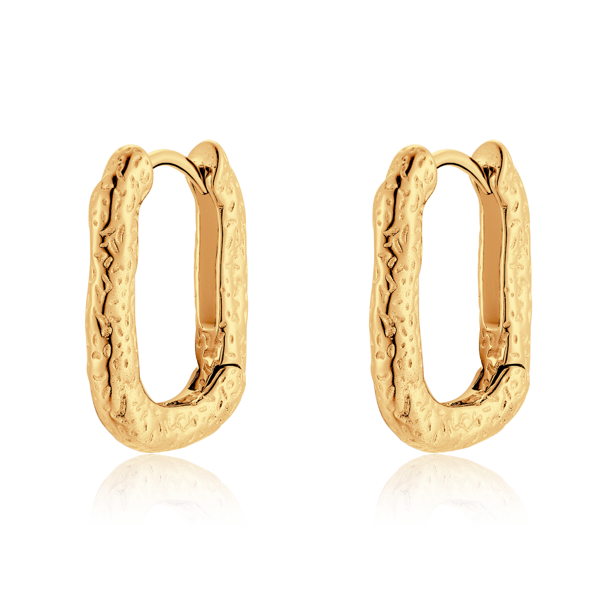 Hammered Hoop Earrings