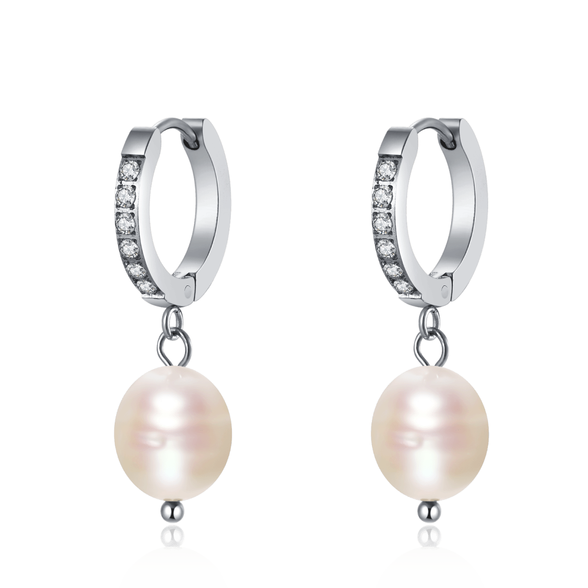 Pearl Nuances Hoop Earrings
