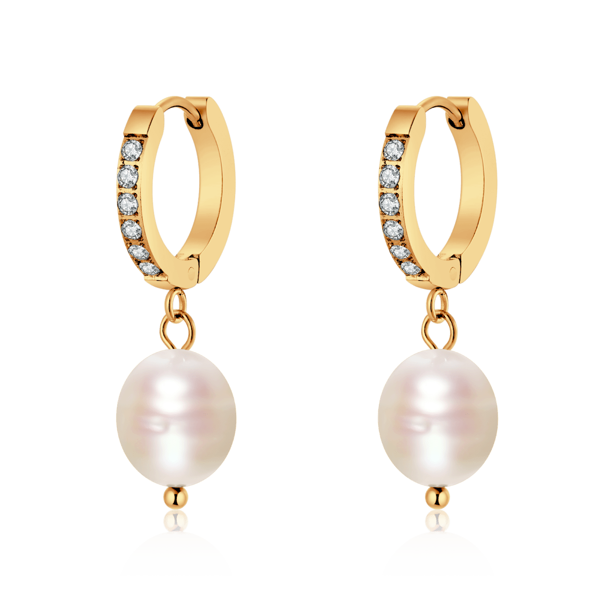 Pearl Nuances Hoop Earrings