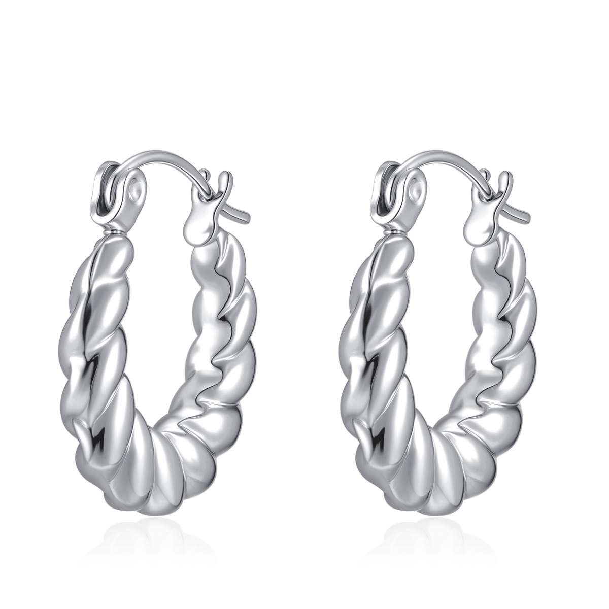 Twisted Hoop Earrings - SophiaJewels