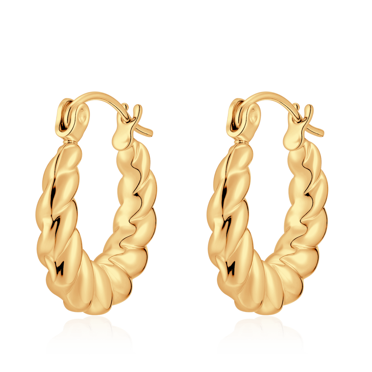 Twisted Hoop Earrings - SophiaJewels