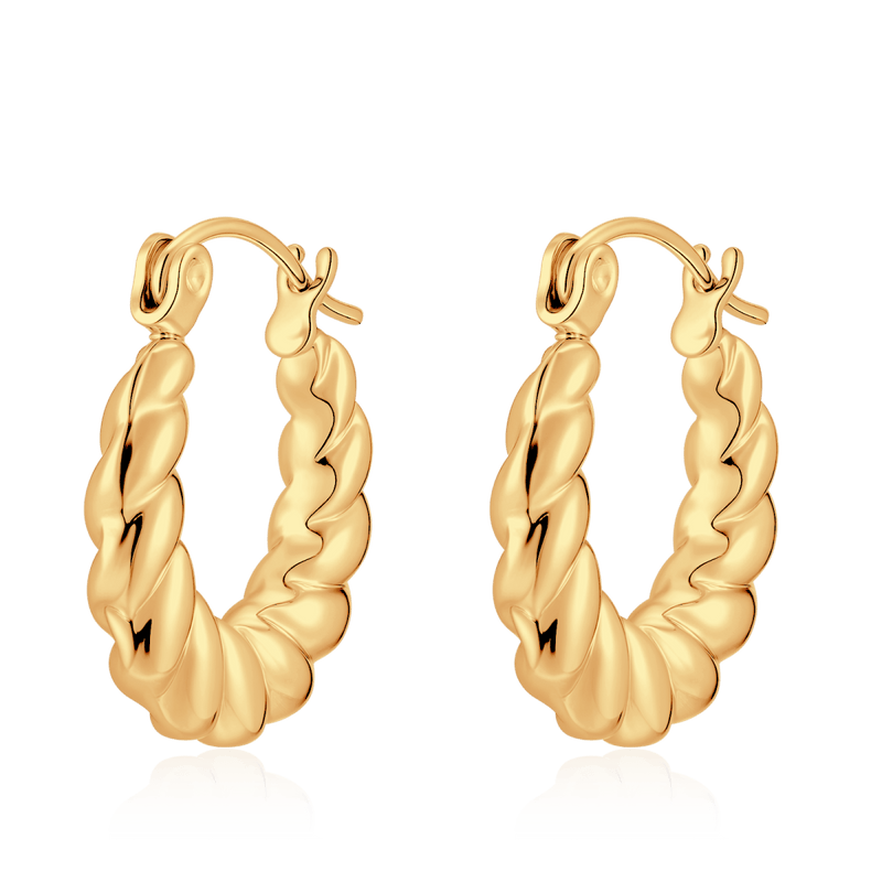 Twisted Hoop Earrings - SophiaJewels