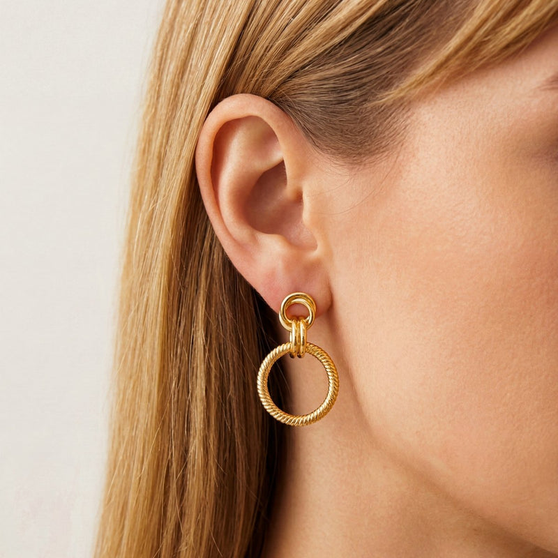 Textured Hoop Earrings