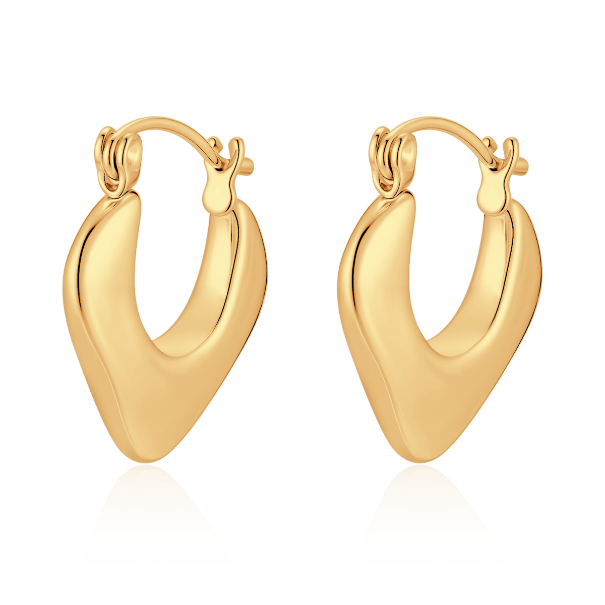 Triangular Hoop Earrings - SophiaJewels