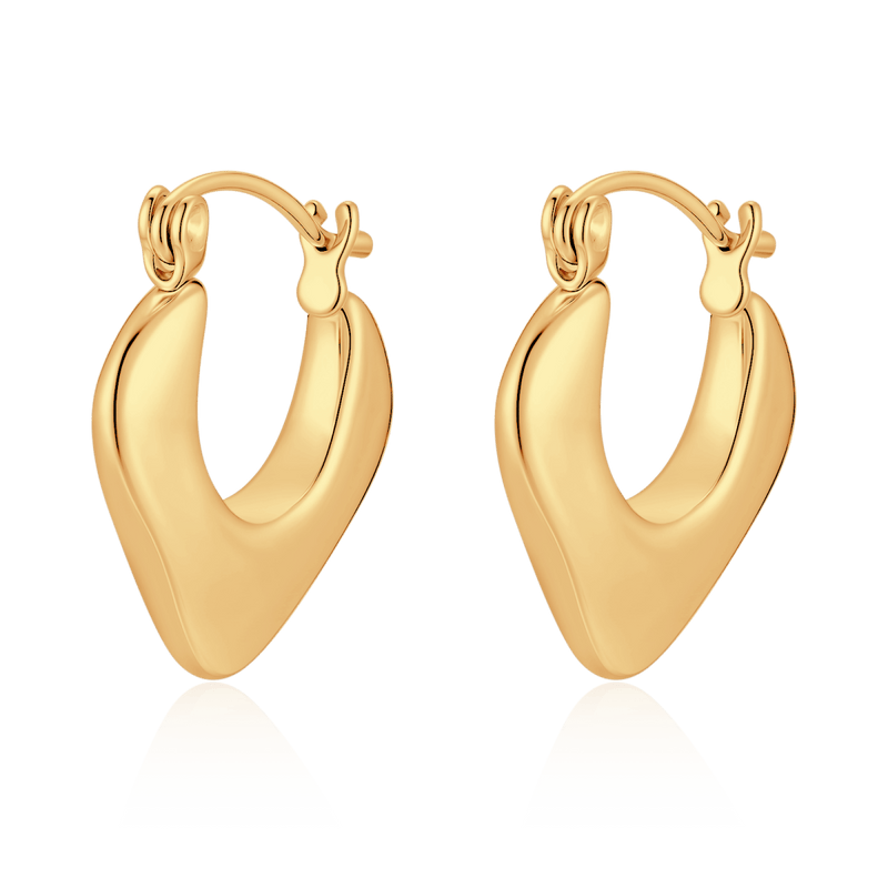 Triangular Hoop Earrings - SophiaJewels