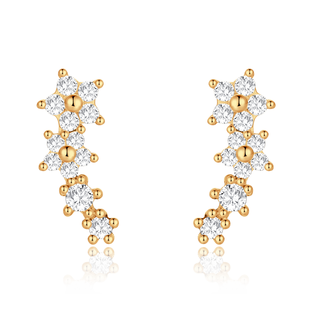 White Flowers Earrings