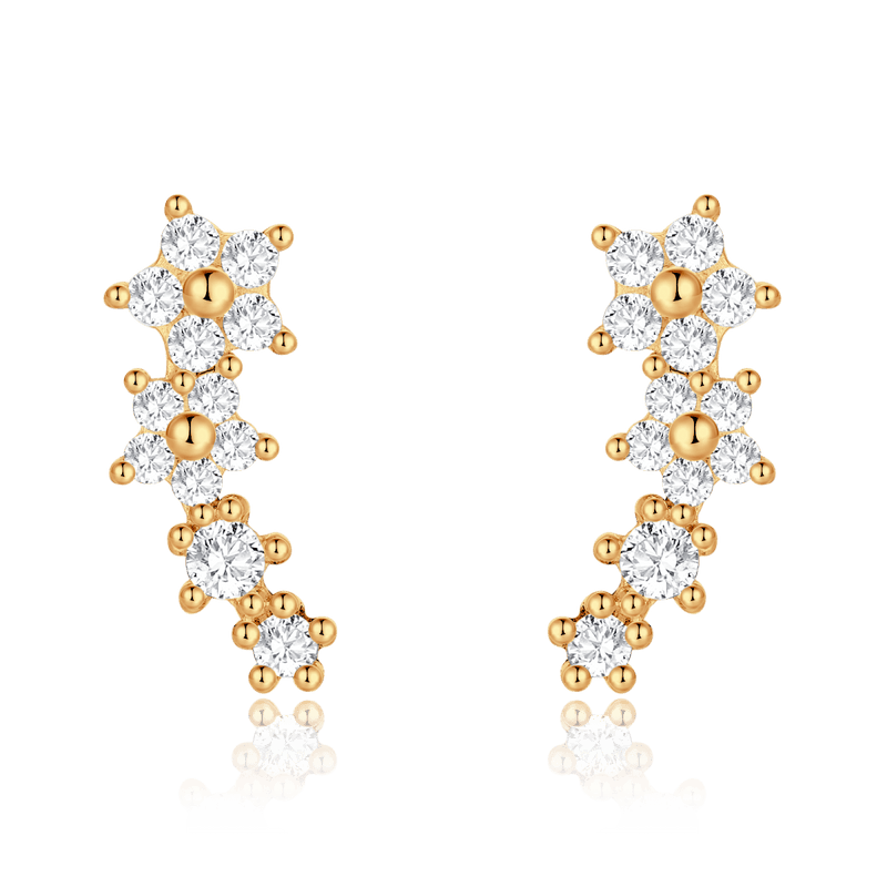 White Flowers Earrings