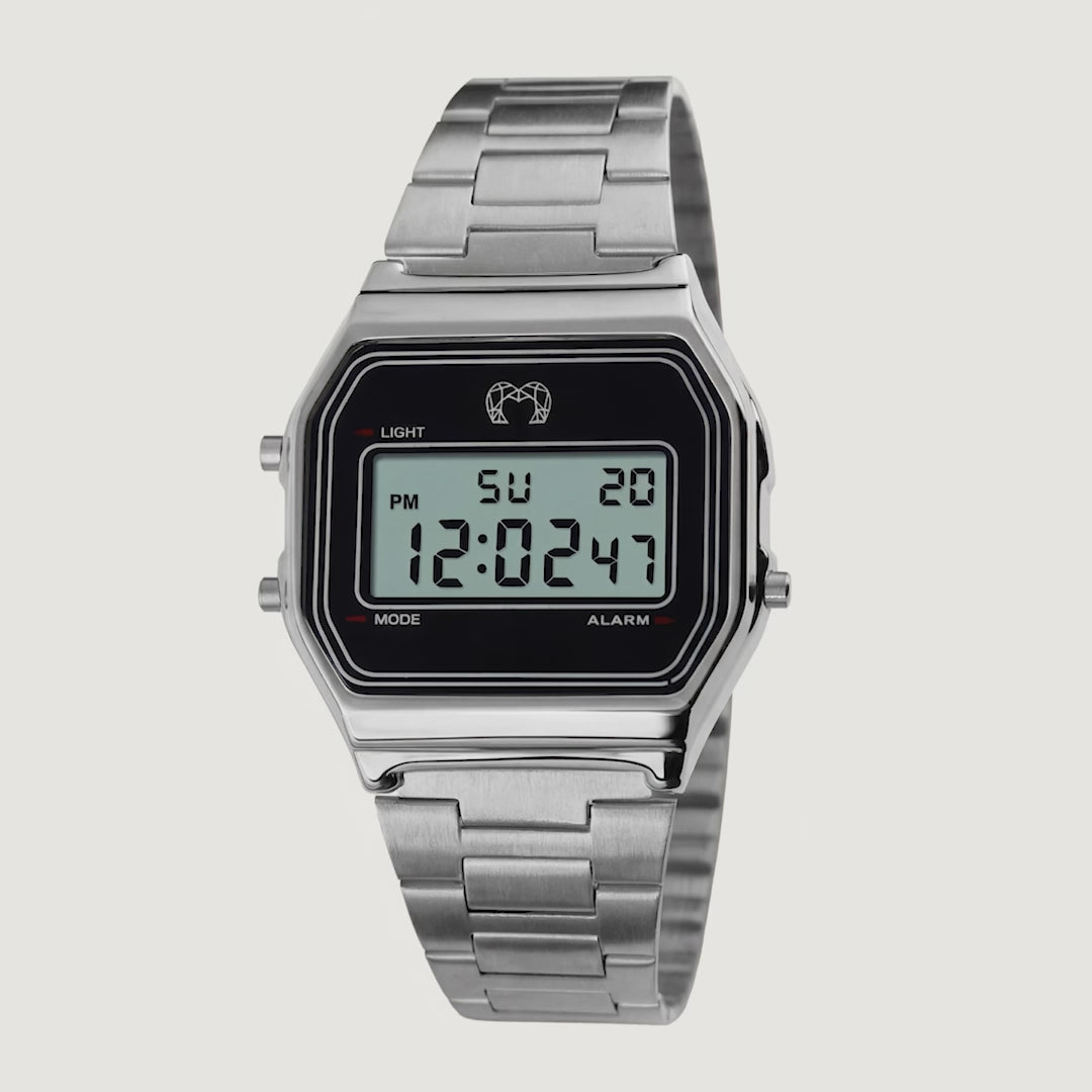 Vintage Digital Watch ~ Silver