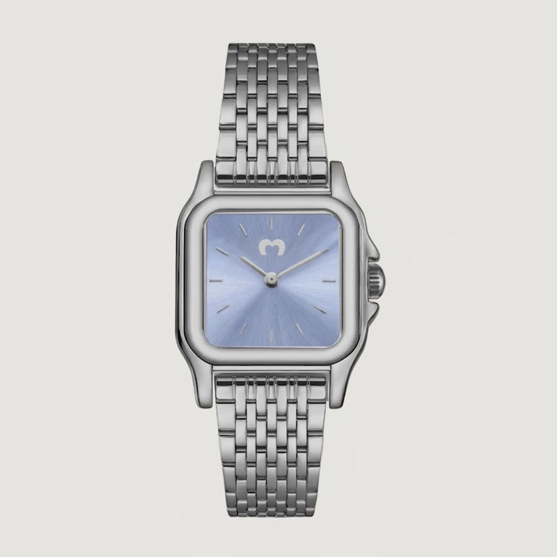 Hampton Watch ~ Silver-Soft Blue