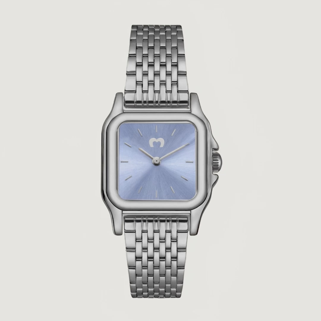 Hampton Watch ~ Silver-Soft Blue