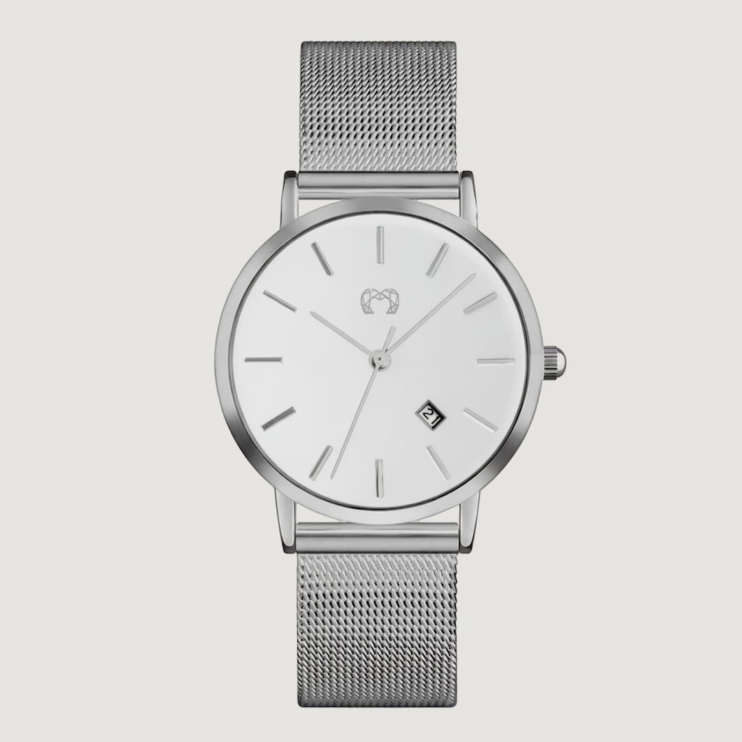 Sophia Jewels Watch ~ SilverWhite