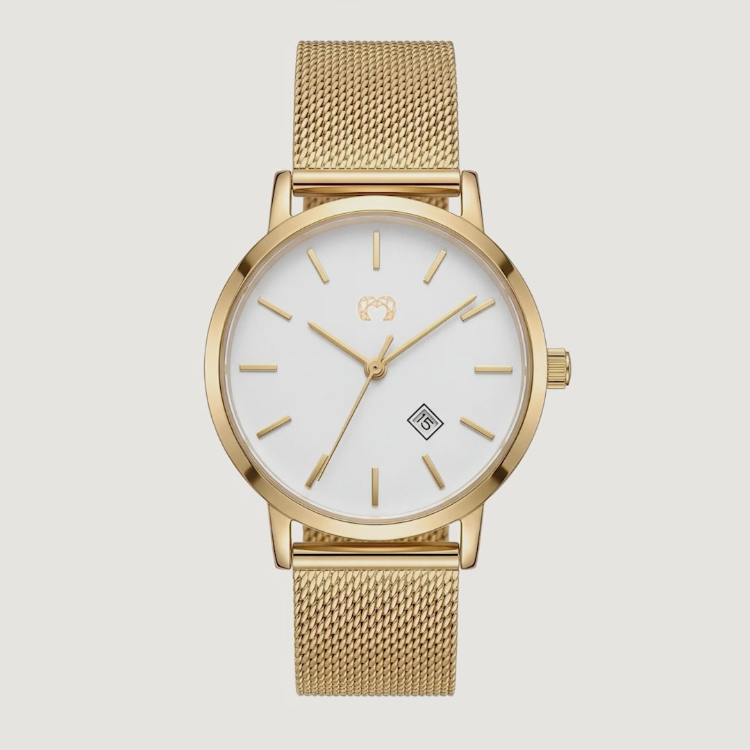 Sophia Jewels Watch ~ GoldWhite