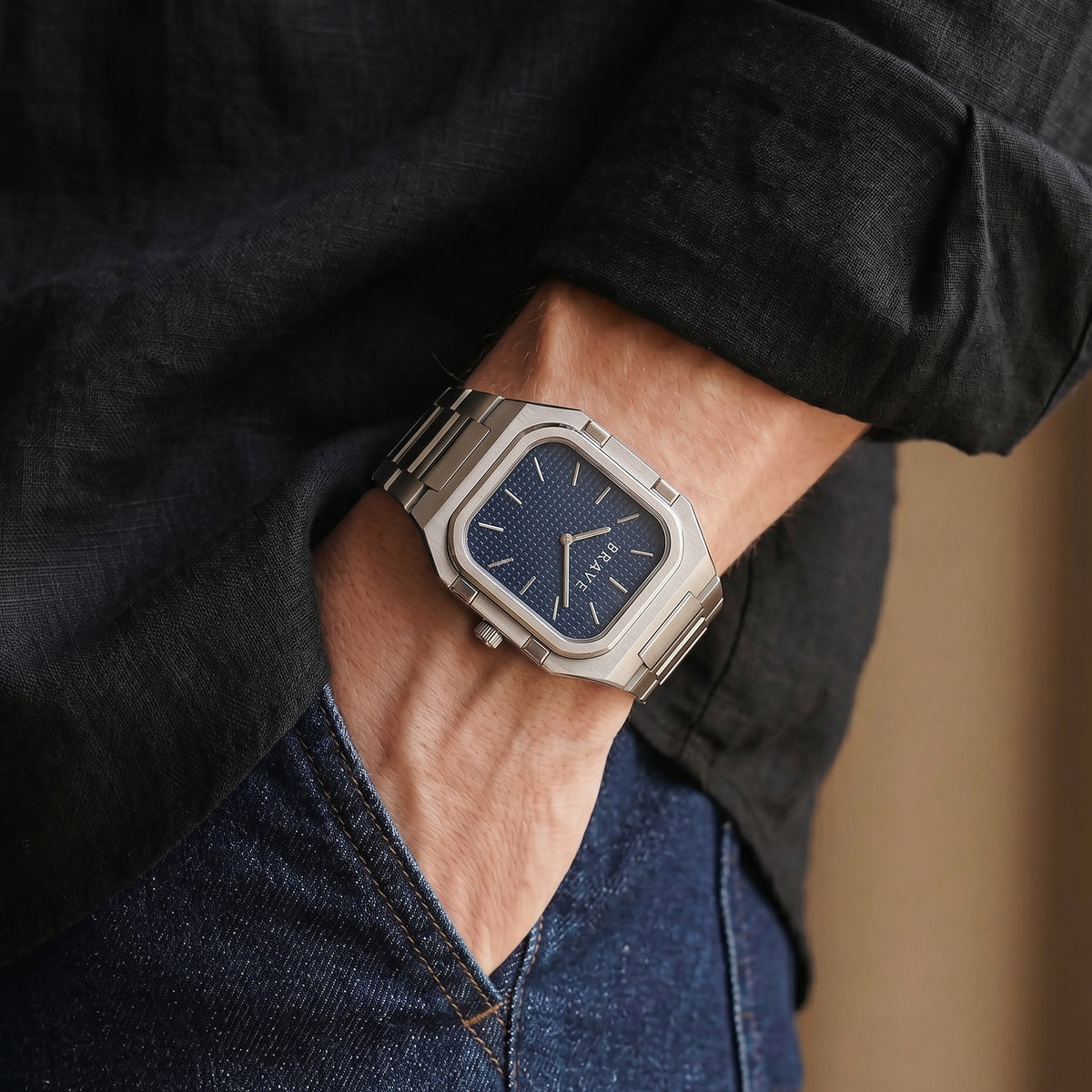 Brando ~ Silver-Navy Watch BRAVE