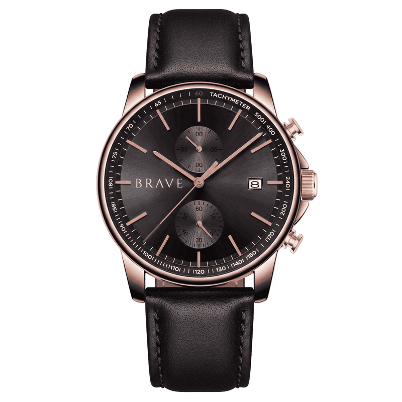 Atlantis ~ Rose Gold-Black Watch BRAVE